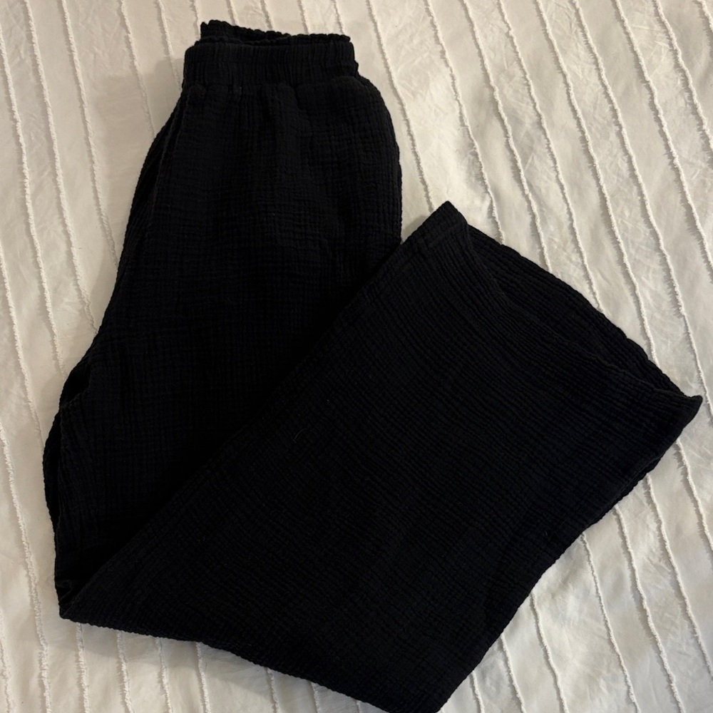 Shade & Shore 100% cotton linen Wide Leg Pants